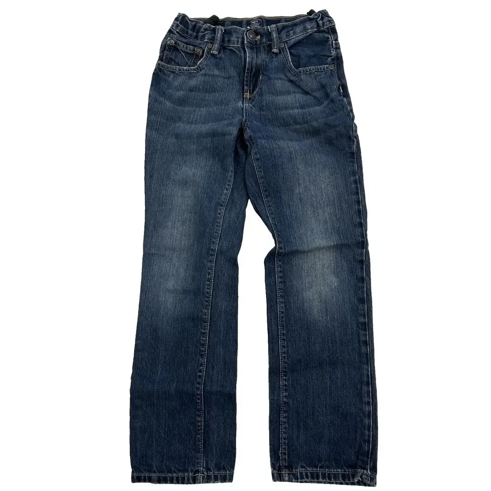 🔥Gap Slim Straight Fit Boys‎ Jeans Sz 10 dark wash blue VGC